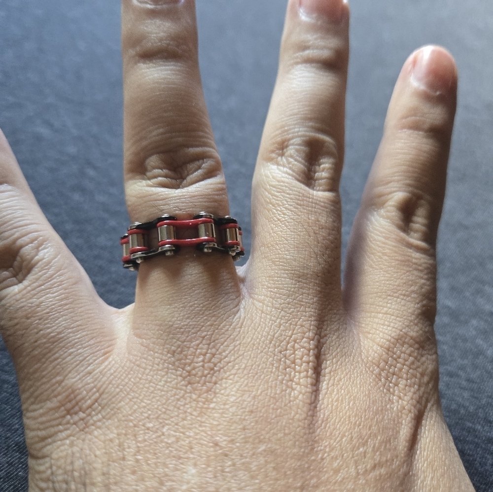 Stainless Steel Chain Ring, fidget sise 10
